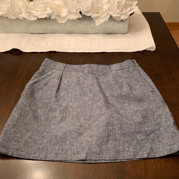 The Limited Dresses & Skirts - The Limited, Linen Chambray Mini Skirt, Size 8